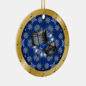Snare drums ~ Silver ~ Blue ~ Gold ~ Kerstmis ~ Keramisch Ornament (Rechts)