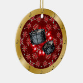 Snare drums ~ Silver ~ Red~ Kerst~ Keramisch Ornament (Rechts)