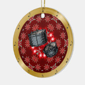 Snare drums ~ Silver ~ Red~ Kerst~ Keramisch Ornament (Links)