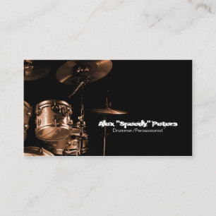 Snare en Tom Brown Drummer Visitekaartje
