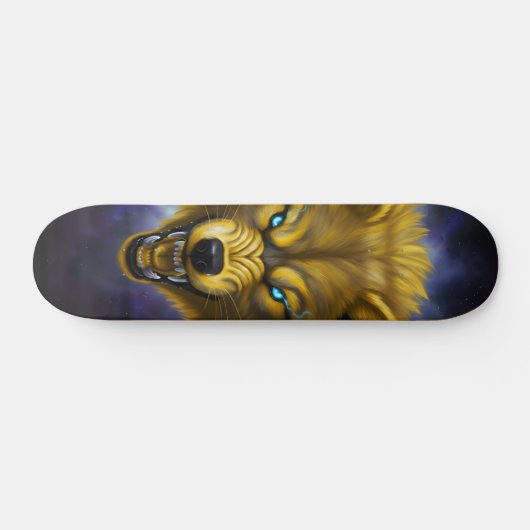 Snaring yellow wolf Skateboard (Horizontaal)