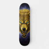 Snaring yellow wolf Skateboard (Voorkant)