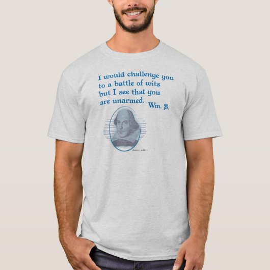 Snark Shakespeare Ongewapende Wit T-shirt (Voorkant)