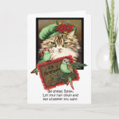 Snarkalische kerstkaart eet alles wat je wilt feestdagen kaart (Voorkant)