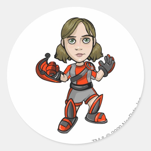 Snarkie Virtupets Space Station Staff Player Ronde Sticker (Voorkant)