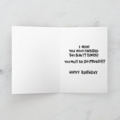 Snarky 17e verjaardag kaart (Binnen)