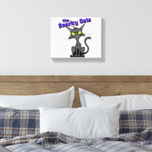 Snarky Cats Art Canvas Afdruk (Insitu (Slaapkamer))