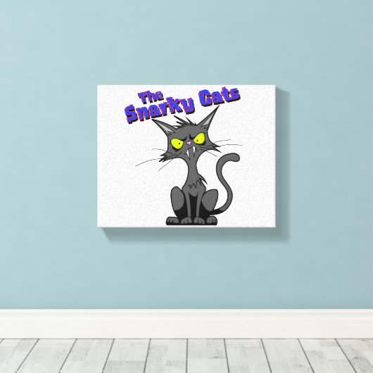 Snarky Cats Art Canvas Afdruk (Insitu (Houten vloer))