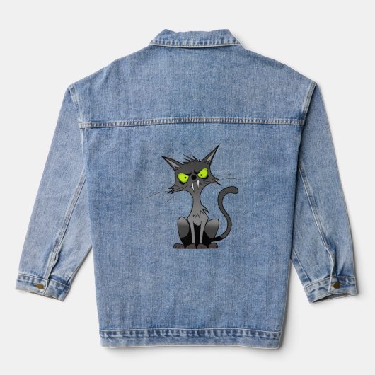 Snarky Cats Dames Demin Jacket (Achterkant)
