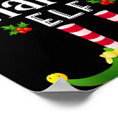 Snarky Christmas Elf Matching Pajama X-mas Party Poster (Hoek)