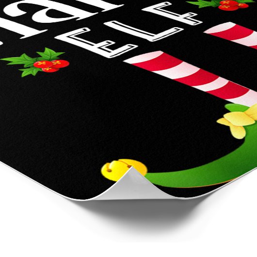 Snarky Christmas Elf Matching Pajama X-mas Party Poster (Hoek)