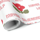 Snarky Cross Stitch Funny Adult Humor Irreverent Cadeaupapier (Rol Hoek)