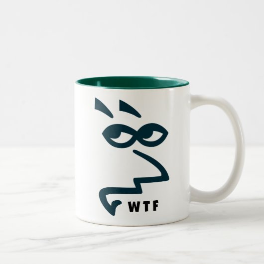 Snarky Dame WTF Koffiemok Tweekleurige Koffiemok (Rechts)