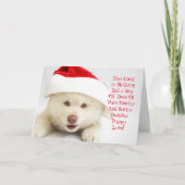 Snarky en Barky Fuzzy Puppy Kerst Kaart (Voorkant)