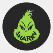 Snarky Face  Ronde Sticker (Voorkant)