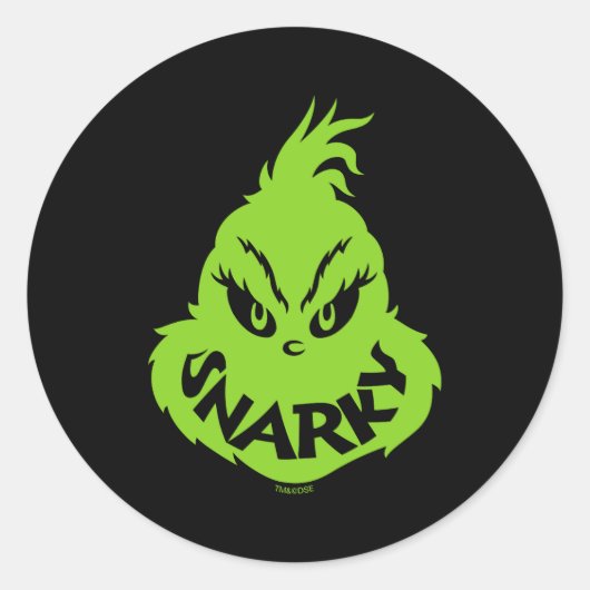 Snarky Face  Ronde Sticker (Voorkant)