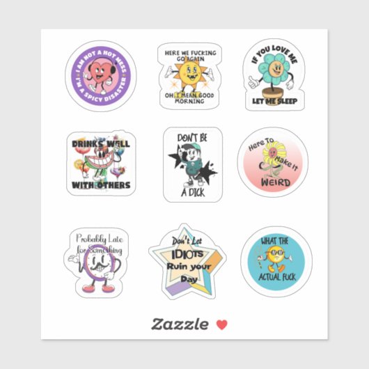 Snarky Funny Vinyl Stickers (Vel)