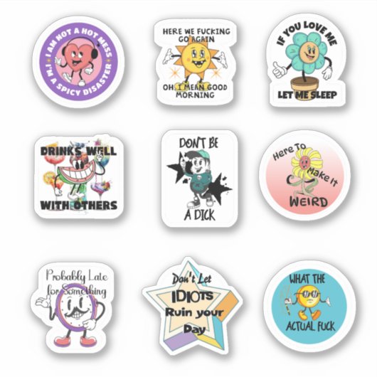 Snarky Funny Vinyl Stickers (Voorkant)