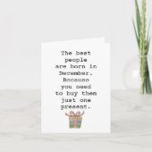 Snarky Grappig Kerstmis December Verjaardag Kaart (Voorkant)