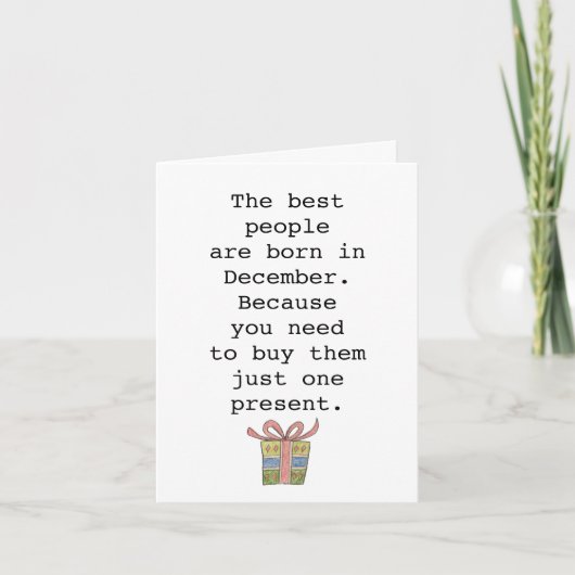 Snarky Grappig Kerstmis December Verjaardag Kaart (Voorkant)