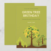 Snarky Green Tree Birthday Feestdagenkaart (Voorkant / Achterkant)