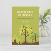 Snarky Green Tree Birthday Feestdagenkaart (Staand voorkant)