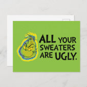 Snarky Grinch | Al je zweefvliegtuigen zijn lelijk Briefkaart (Voorkant / Achterkant)
