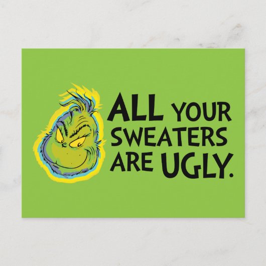 Snarky Grinch | Al je zweefvliegtuigen zijn lelijk Briefkaart (Voorkant)