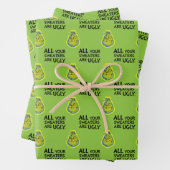 Snarky Grinch | Al je zweefvliegtuigen zijn lelijk Inpakpapier Vel (In situ)