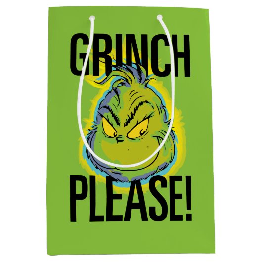 Snarky Grinch | Funny Grinch Alsjeblieft Medium Cadeauzakje (Voorkant)