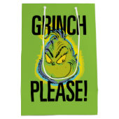 Snarky Grinch | Funny Grinch Alsjeblieft Medium Cadeauzakje (Achterkant)