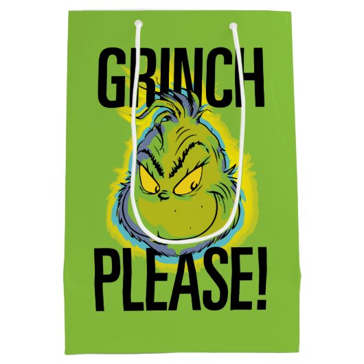 Snarky Grinch | Funny Grinch Alsjeblieft Medium Cadeauzakje (Achterkant)