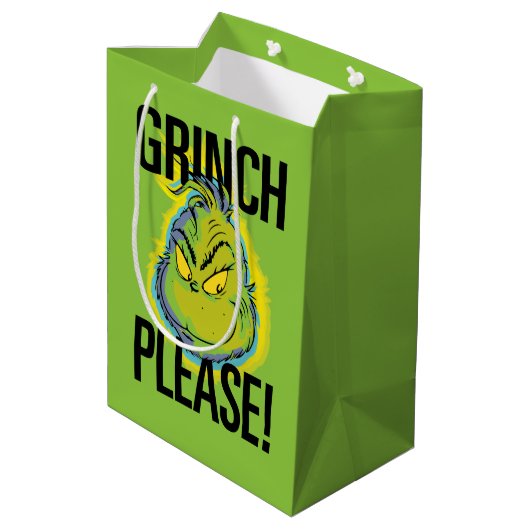 Snarky Grinch | Funny Grinch Alsjeblieft Medium Cadeauzakje (Achterkant Gekanteld)