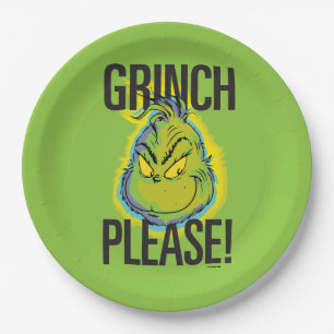 Snarky Grinch   Funny Grinch Alsjeblieft Papieren Bordje