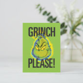 Snarky Grinch | Funny Grinch Please Quote Briefkaart (Staand voorkant)