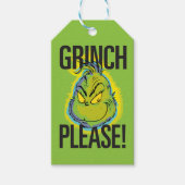 Snarky Grinch | Funny Grinch Please Quote Cadeaulabel (Voorkant)