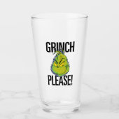 Snarky Grinch | Funny Grinch Please Quote Glas (Voorkant)