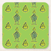 Snarky Grinch Funny I'm Only Talking to My Dog Kartonnen Onderzetters (Voorkant)