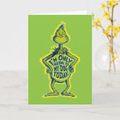 Snarky Grinch Funny I'm Only Talking to My Dog T Kaart (Gele Bloem)