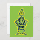 Snarky Grinch | Funny Let's Just not Quote Briefkaart (Voorkant / Achterkant)