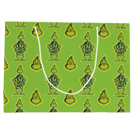 Snarky Grinch | Funny Let's Just not Quote Groot Cadeauzakje (Achterkant)