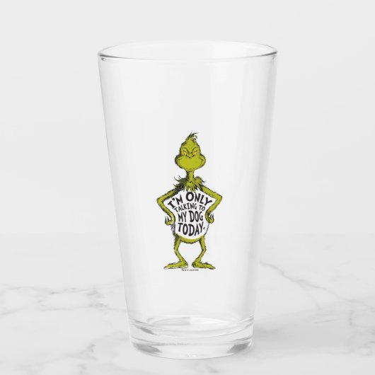 Snarky Grinch | Grappig dat ik alleen tegen mijn h Glas (Voorkant)