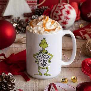 Snarky Grinch Grappig dat ik alleen tegen mijn h Koffiemok