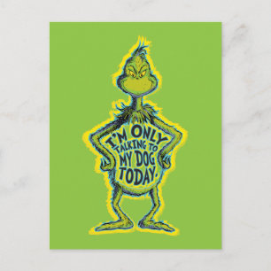 Snarky Grinch Grappig Ik Praat Alleen Met Mijn H Briefkaart