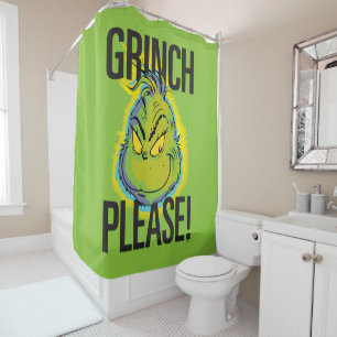 Snarky Grinch   Grappige Grinch Alsjeblieft Douchegordijn