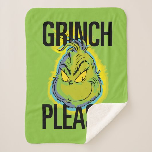 Snarky Grinch | Grappige Grinch Citaat Alsjeblieft Sherpa Deken (Voorkant)