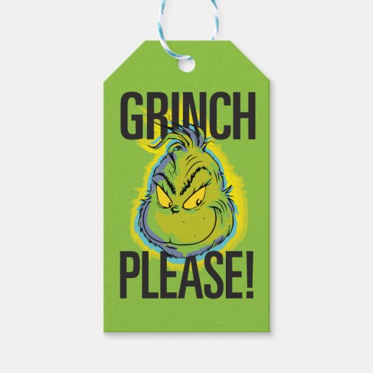 Snarky Grinch | Grappige Grinch Graag citeren Cadeaulabel (Voorkant)