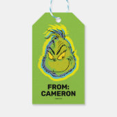 Snarky Grinch | Grappige Grinch Graag citeren Cadeaulabel (Achterkant)