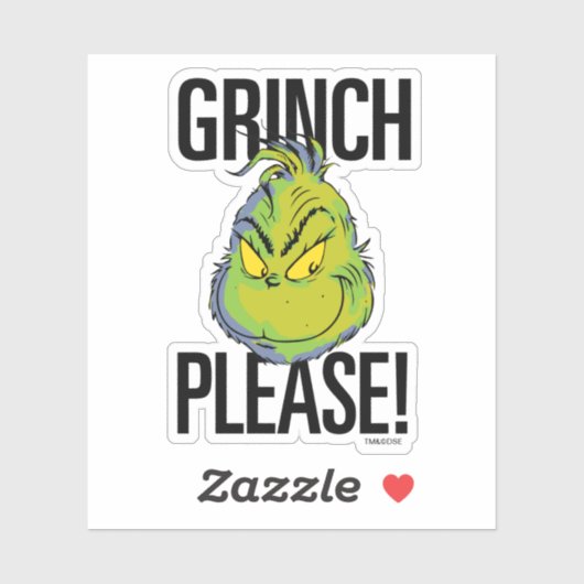 Snarky Grinch | Grappige Grinch Graag citeren Sticker (Vel)