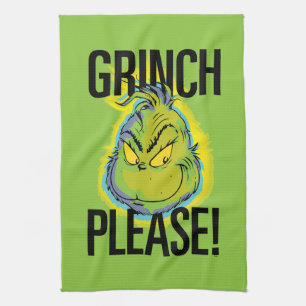 Snarky Grinch Grappige Grinch Graag citeren Theedoek